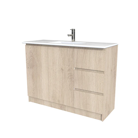 Mueble vanitorio al piso  de 120  cm con cubierta de loza M2-1201  / Jerez