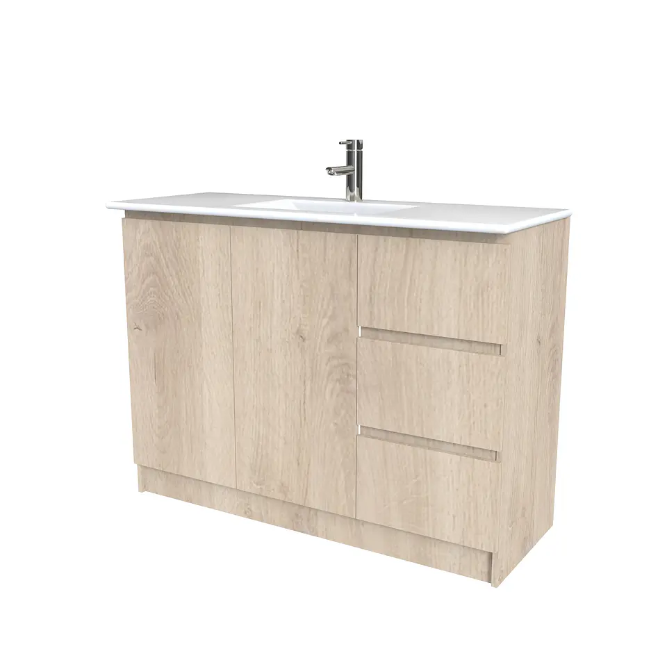 Mueble vanitorio al piso  de 120  cm con cubierta de loza M2-1201  / Jerez 1