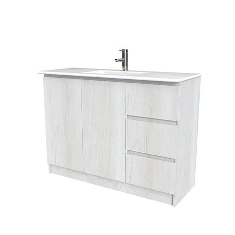 Mueble vanitorio al piso  de 120  cm con cubierta de loza M2-1201  / Toscana