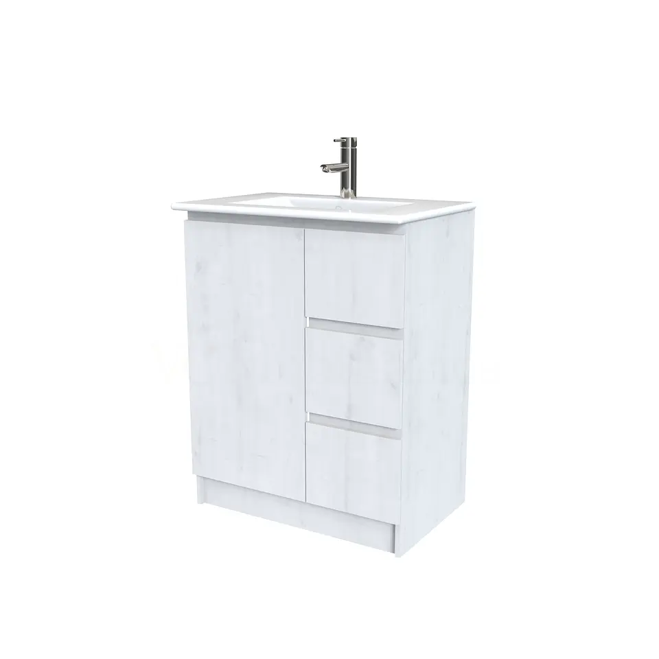 Mueble vanitorio al piso  de 60  cm con cubierta de loza M2-601  / Alaska 1