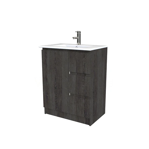 Mueble vanitorio al piso  de 60  cm con cubierta de loza M2-601  / ESpresso