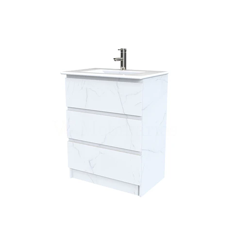 Mueble vanitorio al piso  de 60  cm con cubierta de loza M3-601  / Marmara