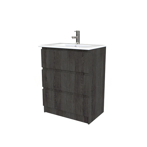 Mueble vanitorio al piso  de 60  cm con cubierta de loza M3-601  / expresso