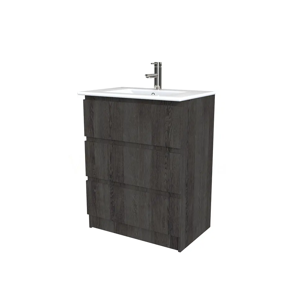 Mueble vanitorio al piso  de 60  cm con cubierta de loza M3-601  / expresso 1