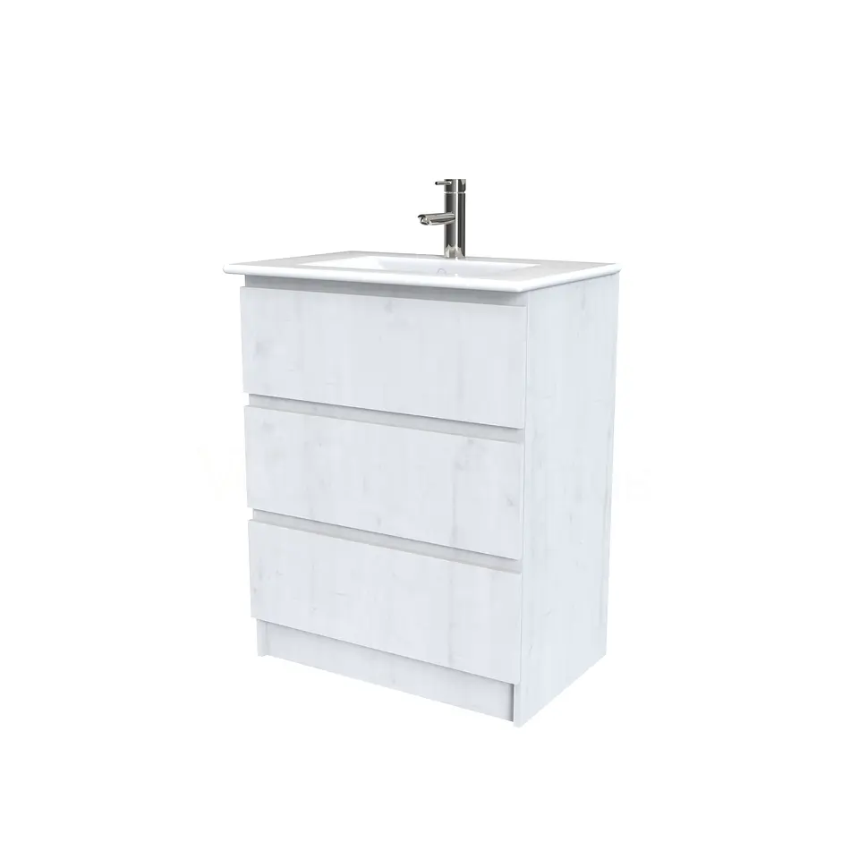 Mueble vanitorio al piso  de 60  cm con cubierta de loza M3-601  / Alaska 1