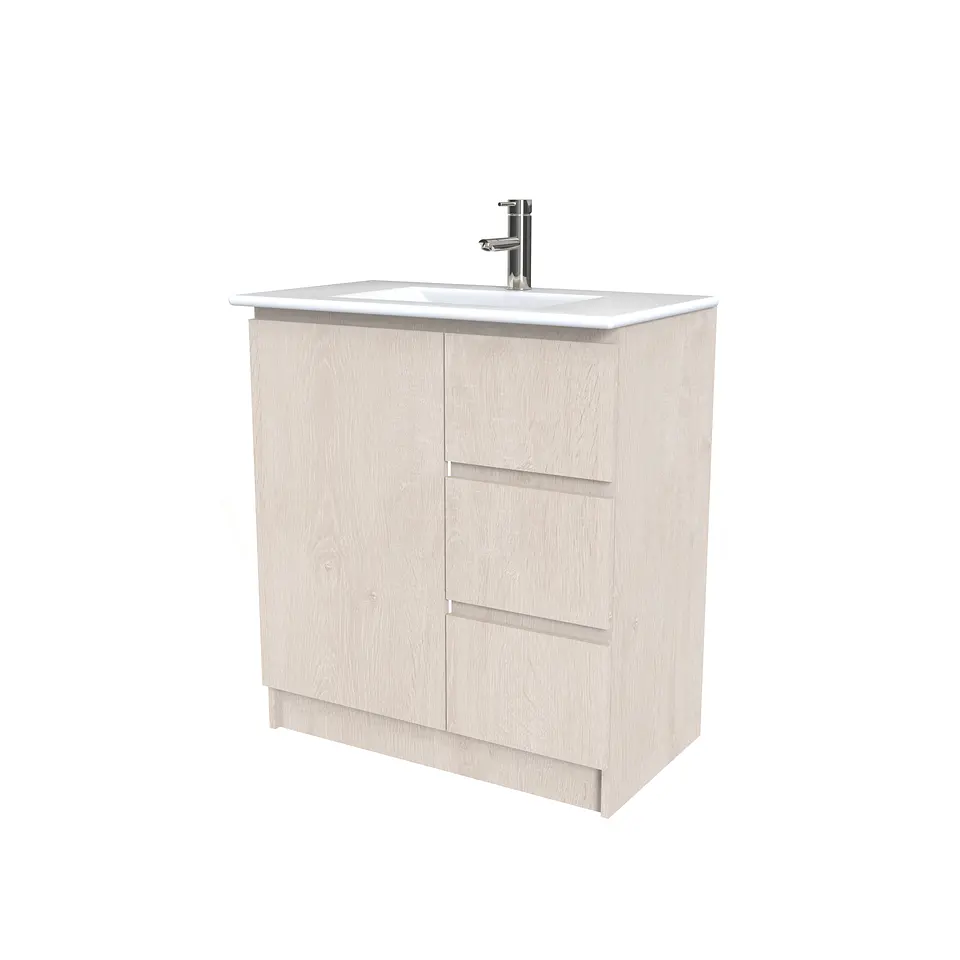 Mueble vanitorio al piso  de 90  cm con cubierta de loza M2-901  / Provenzal 1