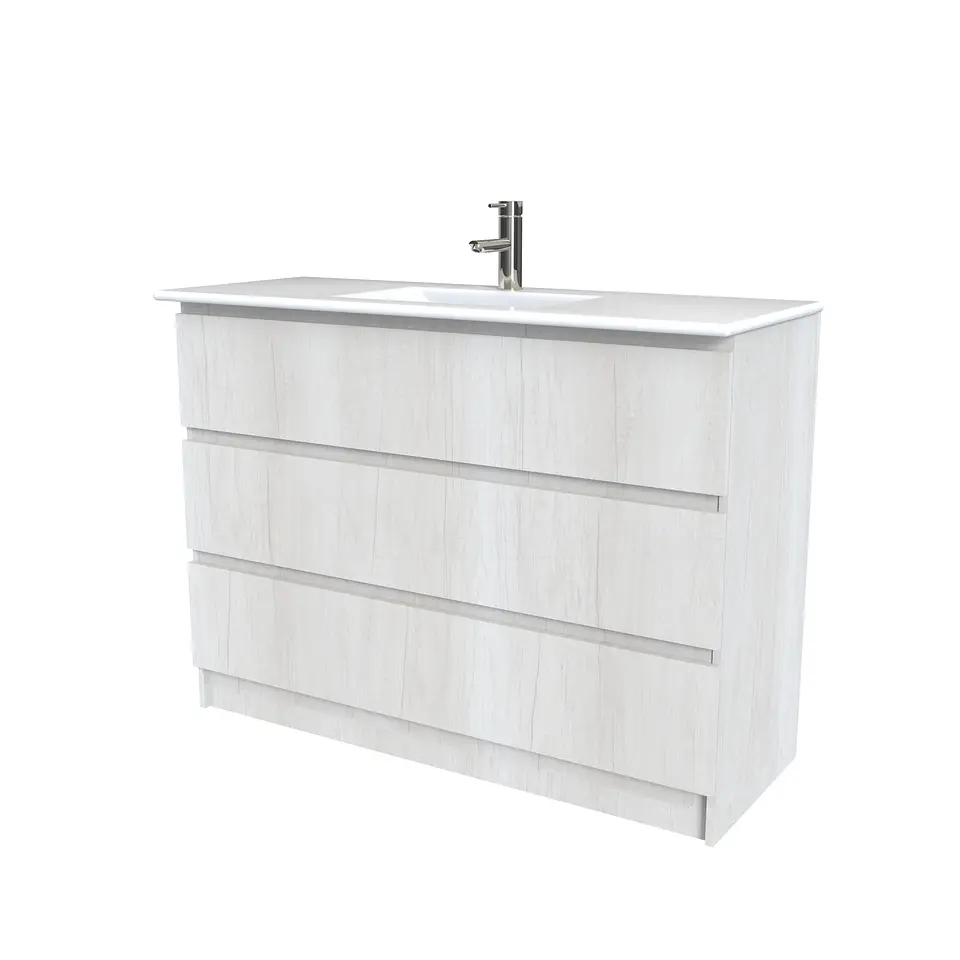 Mueble vanitorio al piso  de 120  cm con cubierta de loza M3-1201  / Toscana 1