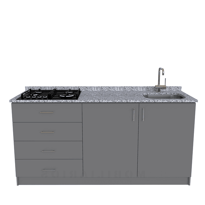 Mueble lavaplatos integral M1-1600-MID de 160 cm / Granito / Carbón- COPIAR 1