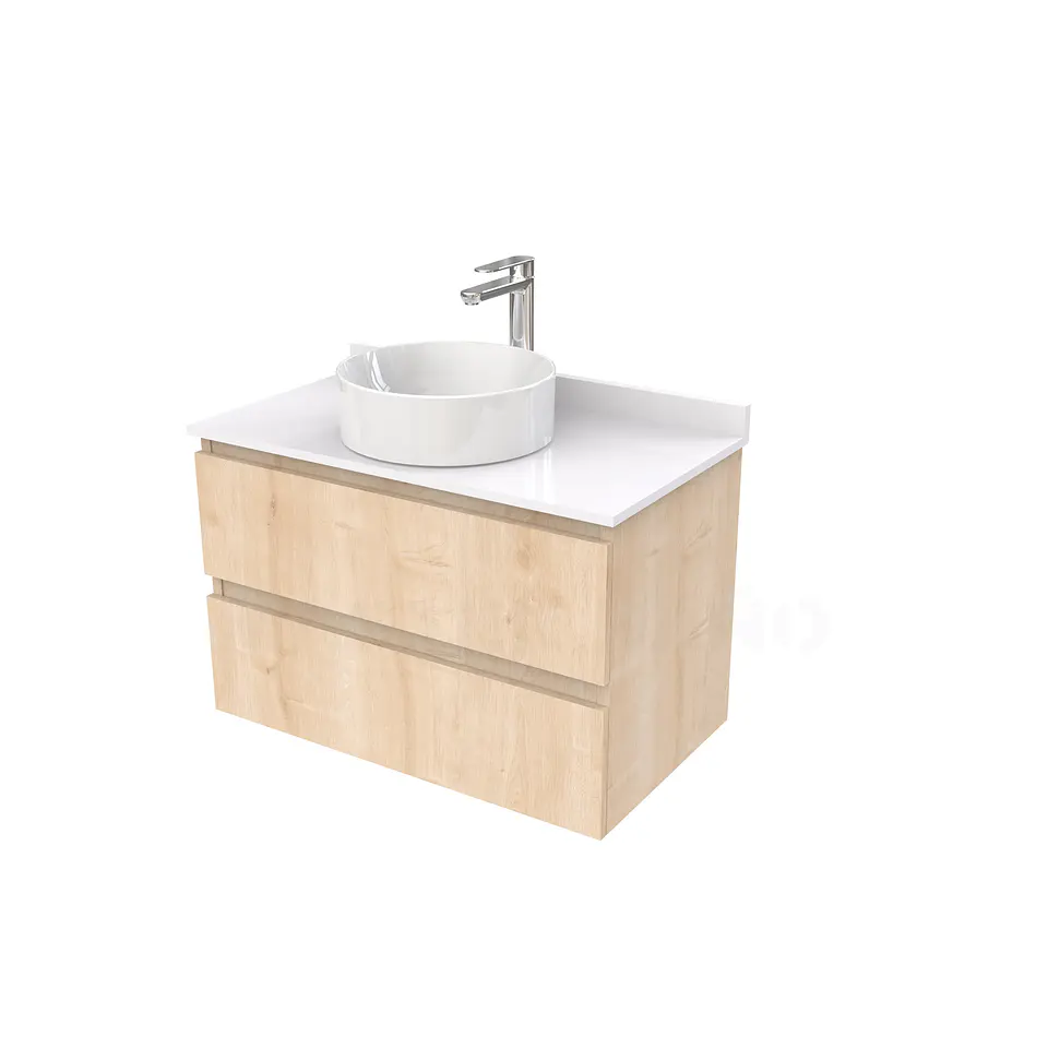 Mueble Vanitorio  para lavamanos sobreponer simple de 80 cm M2-830-SPA / Rustico 1
