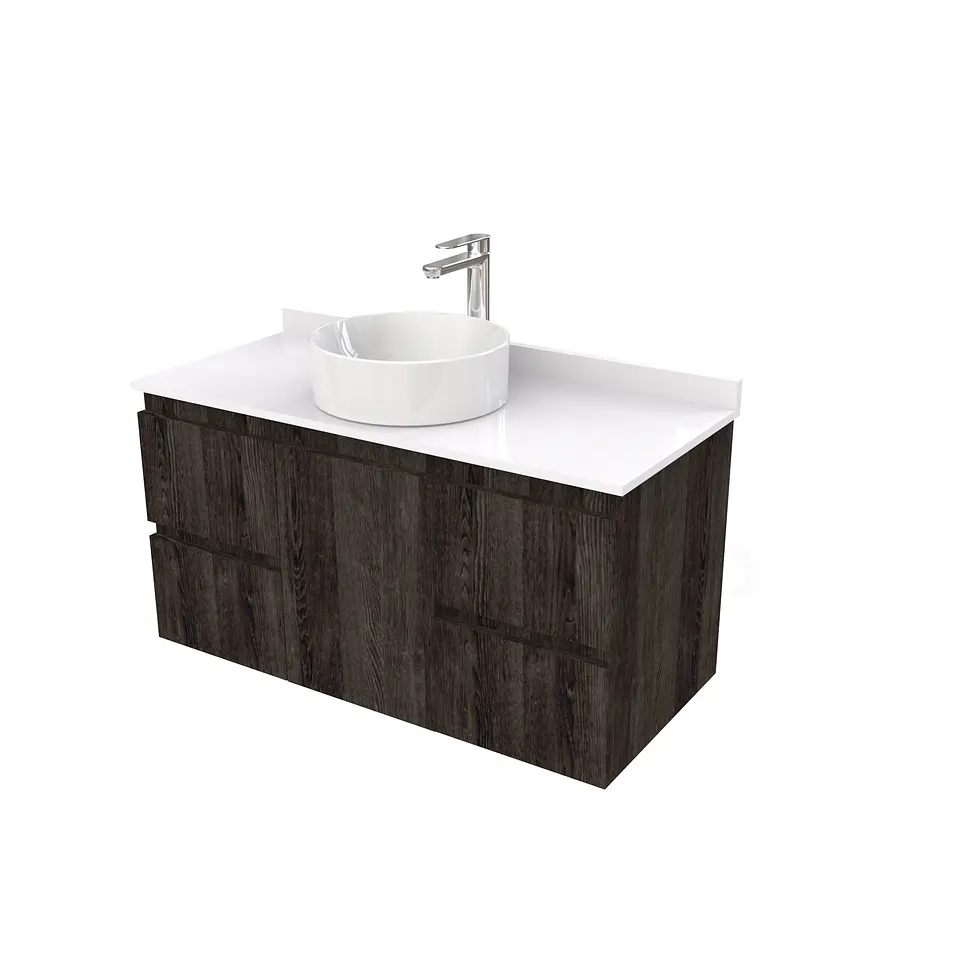 Mueble Vanitorio  para lavamanos sobreponer simple de 90 cm M2-930-SPA / Espresso 1