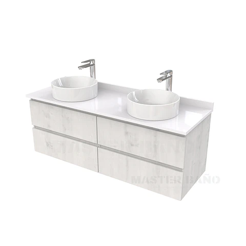 Mueble Vanitorio  para lavamanos sobreponer simple de 150 cm M4-1530-SPA / Alaska