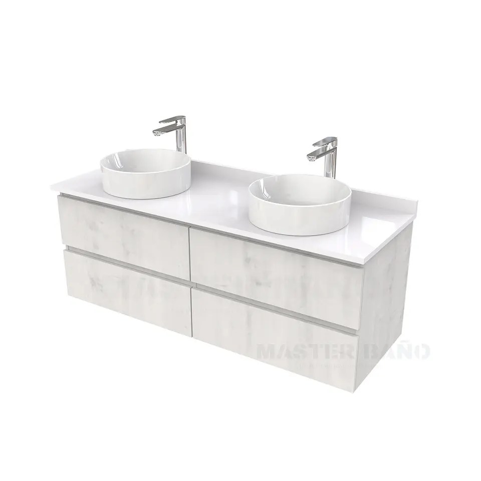 Mueble Vanitorio  para lavamanos sobreponer simple de 150 cm M4-1530-SPA / Alaska 1