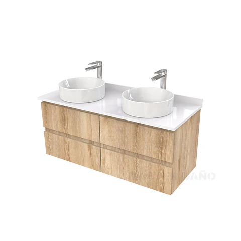 Mueble Vanitorio  para lavamanos sobreponer simple de 130 cm M4-1330-SPA / Cava