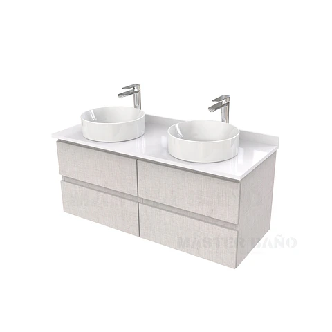 Mueble Vanitorio  para lavamanos sobreponer simple de 130 cm M4-1330-SPA / Giorno