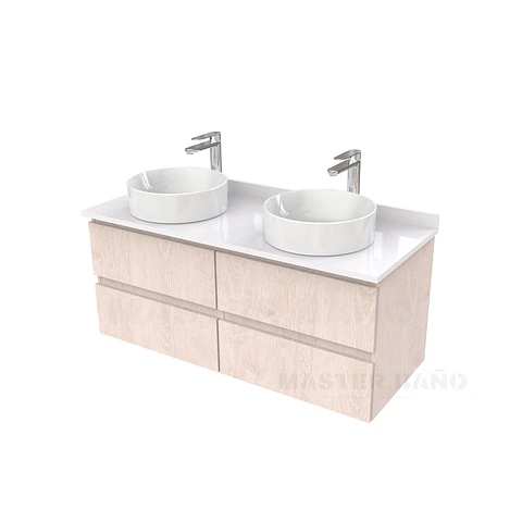 Mueble Vanitorio  para lavamanos sobreponer simple de 130 cm M4-1330-SPA / Provenzal