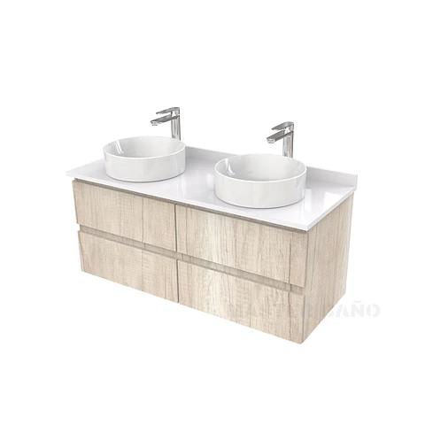 Mueble Vanitorio  para lavamanos sobreponer simple de 130 cm M4-1330-SPA / Toscana