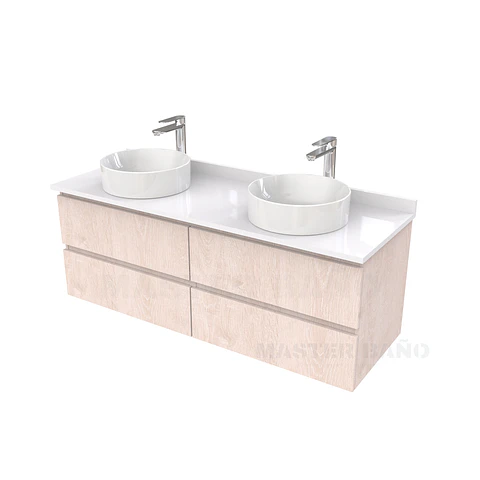 Mueble Vanitorio  para lavamanos sobreponer simple de 140 cm M4-1430-SPA / Provenzal