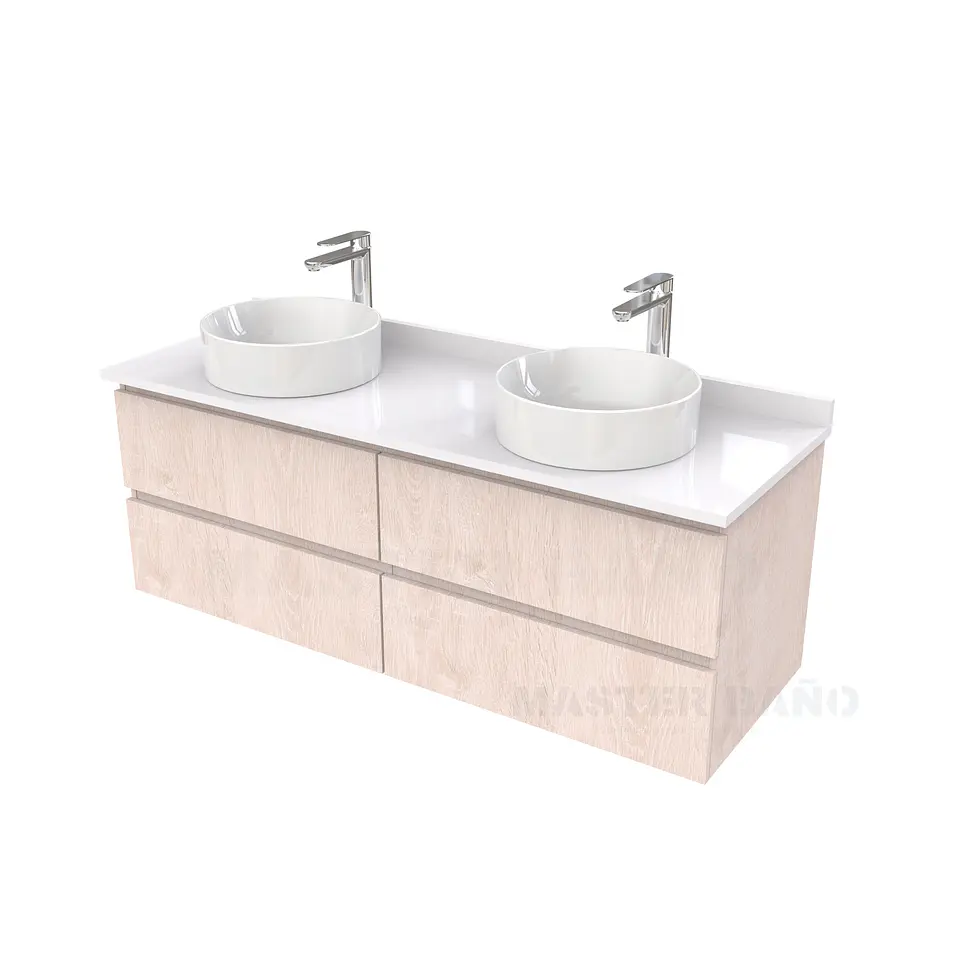 Mueble Vanitorio  para lavamanos sobreponer simple de 150 cm M4-1530-SPA / Provenzal 1