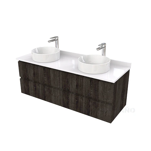 Mueble Vanitorio  para lavamanos sobreponer simple de 160 cm M4-1630-SPA / Espresso