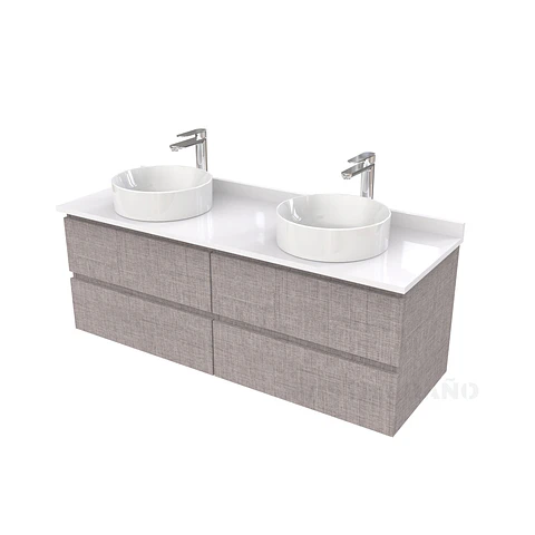Mueble Vanitorio  para lavamanos sobreponer simple de 160 cm M4-1630-SPA / Notte