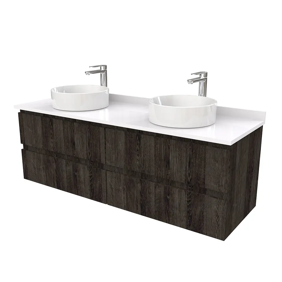 Mueble Vanitorio  para lavamanos sobreponer simple de 180 cm M4-1830-SPA / Espresso 1