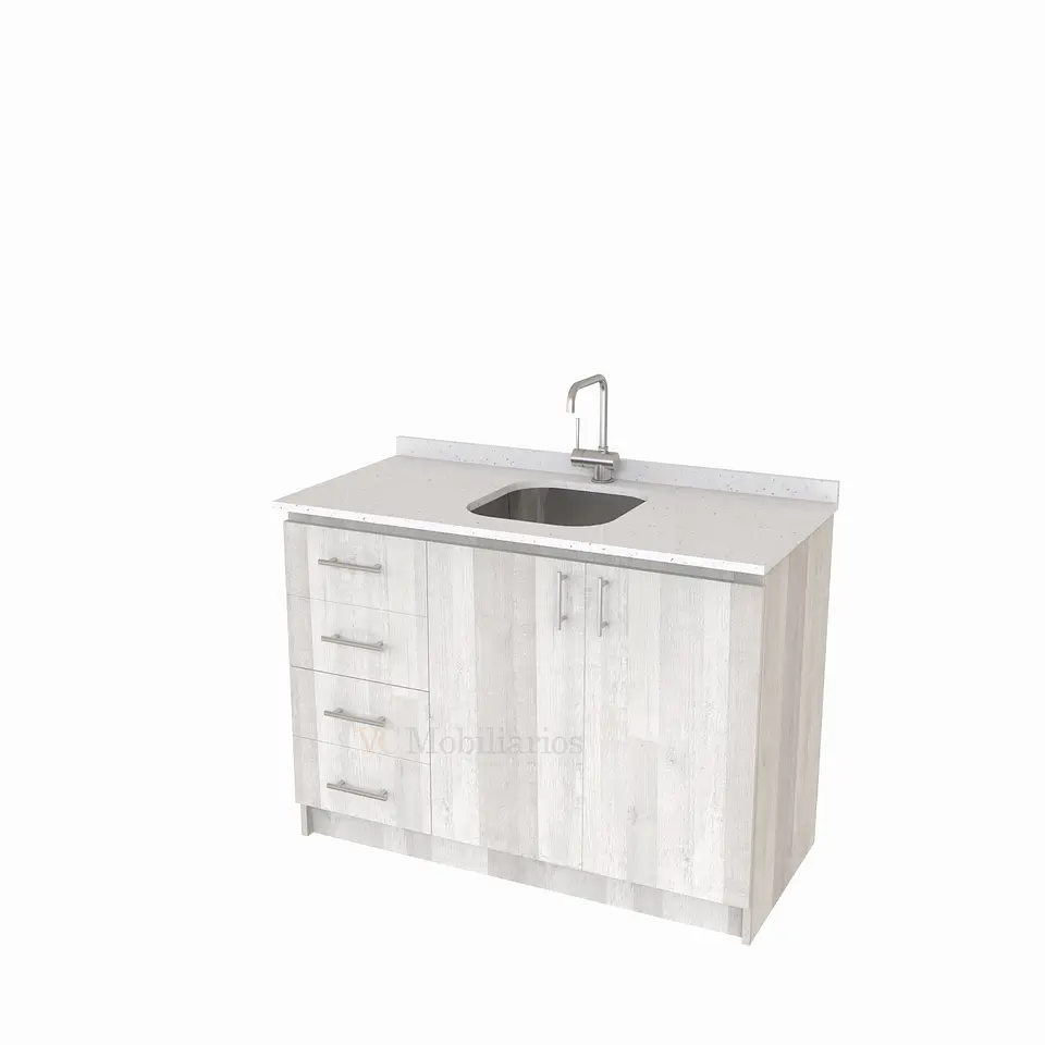 Mueble lavaplatos simple de 130 cm / MLS-1320-SC / centrado / Legno 1