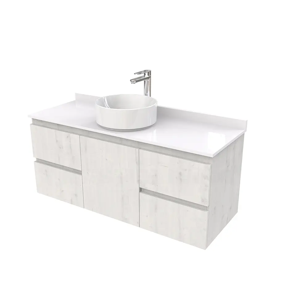 Mueble Vanitorio  aereo para lavamanos sobreponer simple de 120 cm M2-1230-SPA / Alaska 1