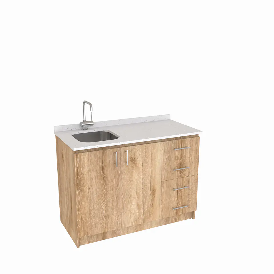 Mueble lavaplatos simple de 120 cm / MLS-1220 / derecho / Cava 1