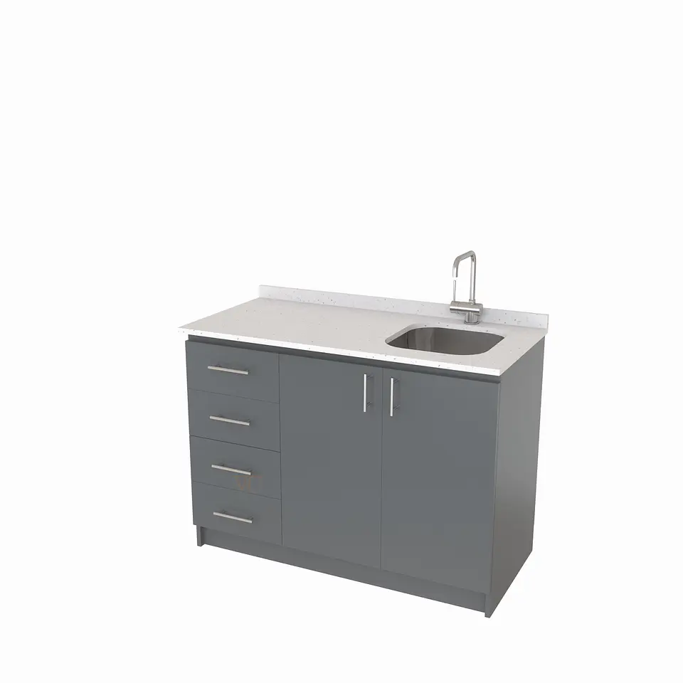 Mueble lavaplatos simple de 120 cm / MLS-1220 / izquierdo / Grafito 1