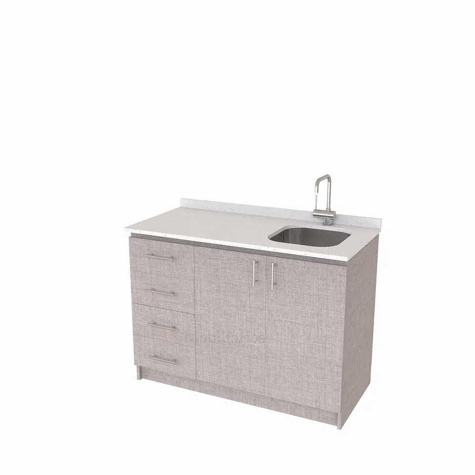 Mueble lavaplatos simple de 120 cm / MLS-1220 / izquierdo / Notte 1