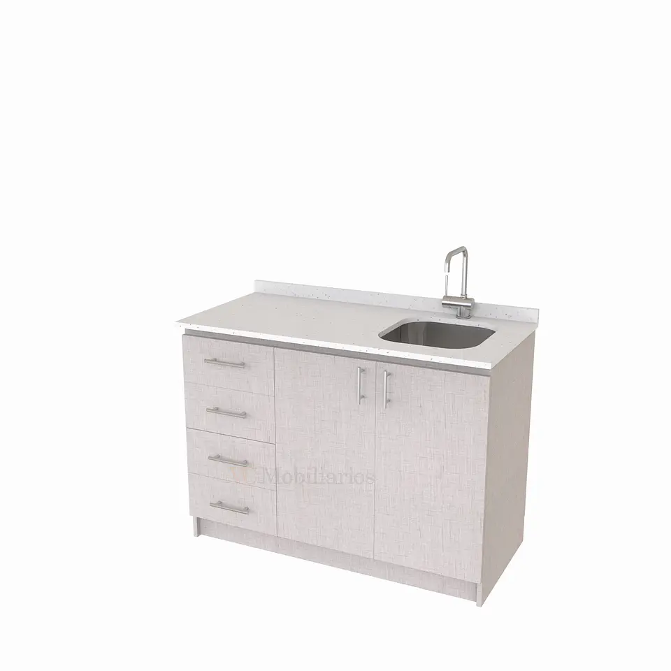 Mueble lavaplatos simple de 120 cm / MLS-1220 / izquierdo / Giorno 1