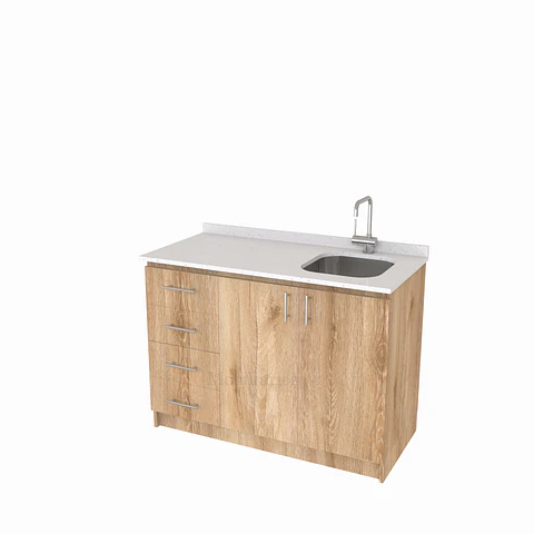 Mueble lavaplatos simple de 120 cm / MLS-1220 / izquierdo / Cava