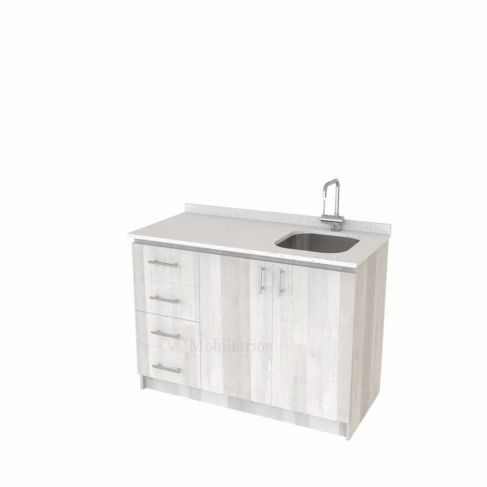 Mueble lavaplatos simple de 130 cm / MLS-1320 / izquierdo / Legno 1