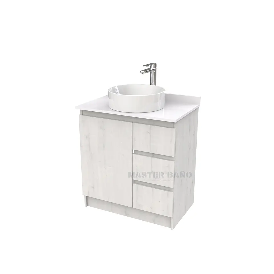 Mueble Vanitorio al piso para lavamanos sobreponer simple de 70 cm M2-630-SPA / Alaska 1