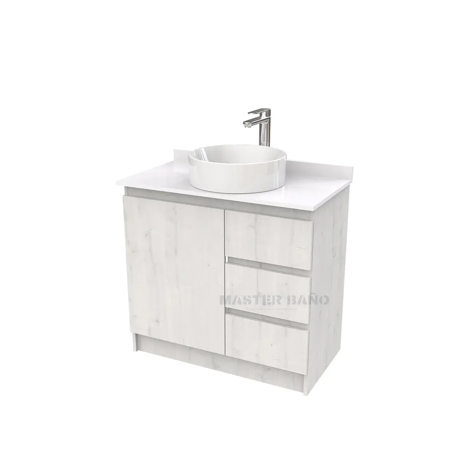 Mueble Vanitorio al piso para lavamanos sobreponer simple de 80 cm M2-830-SPA / Alaska 1
