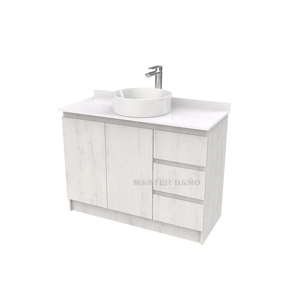 Mueble Vanitorio al piso para lavamanos sobreponer simple de 100 cm M2-1030-SPA / Alaska 1