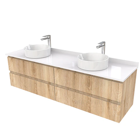Mueble Vanitorio  para lavamanos sobreponer simple de 200 cm M4-2030-SPA / Cava