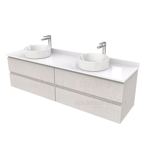 Mueble Vanitorio  para lavamanos sobreponer simple de 200 cm M4-2030-SPA / Giorno