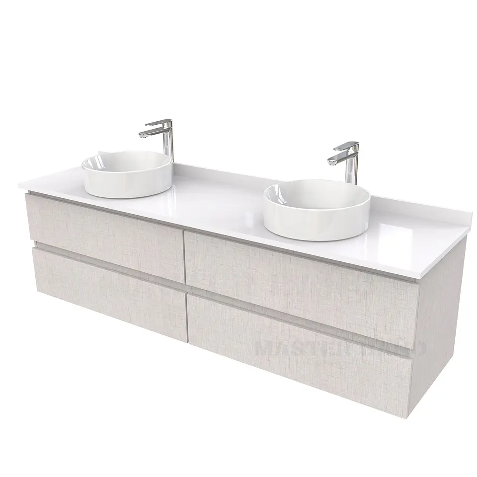 Mueble Vanitorio  para lavamanos sobreponer simple de 200 cm M4-2030-SPA / Giorno 1