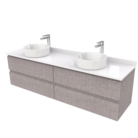 Mueble Vanitorio  para lavamanos sobreponer simple de 200 cm M4-2030-SPA / Notte
