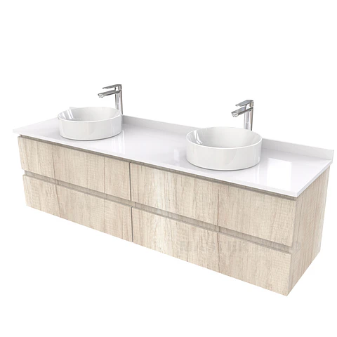 Mueble Vanitorio  para lavamanos sobreponer simple de 200 cm M4-2030-SPA / Toscana