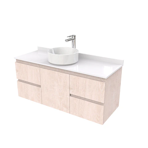 Mueble Vanitorio  aereo para lavamanos sobreponer simple de 120 cm M2-1230-SPA / Provenzal