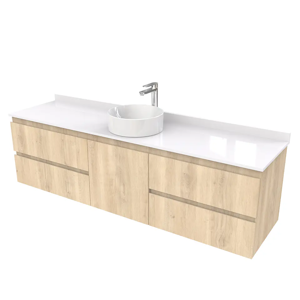 Mueble Vanitorio  aereo para lavamanos sobreponer simple de 180 cm M2-1830-SPA / Jerez 1
