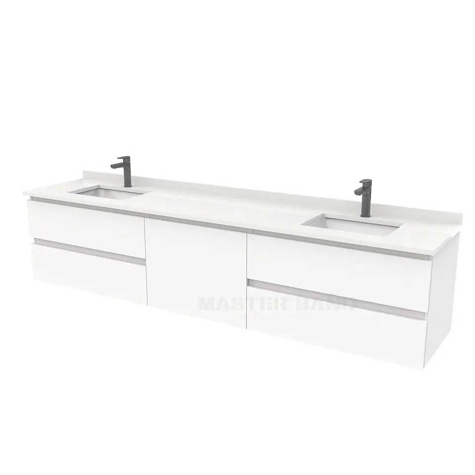 Mueble vanitorio Doble Aéreo  de 220 cm /  M2-2238 -DA / Blanco 1