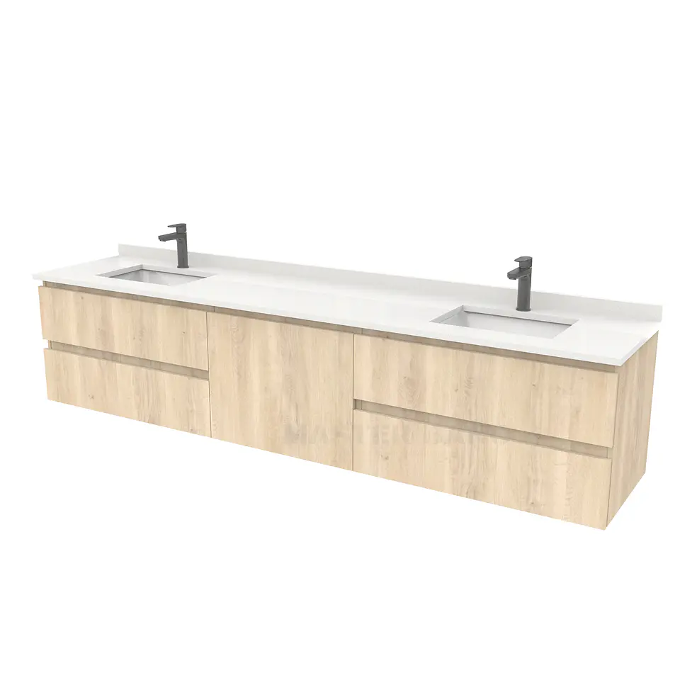 Mueble vanitorio Doble Aéreo  de 220 cm /  M2-2238 -DA / Jerez 1