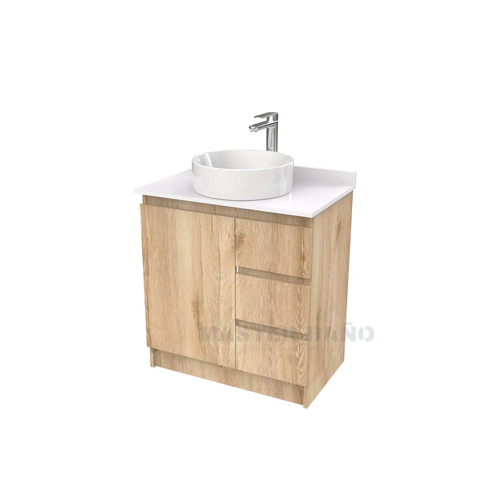 Mueble Vanitorio al piso para lavamanos sobreponer simple de 60 cm M2-630-SPA / Cava 1