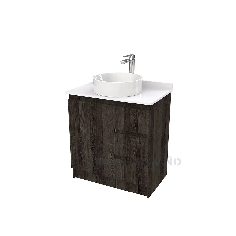 Mueble Vanitorio al piso para lavamanos sobreponer simple de 60 cm M2-630-SPA / Espresso 1