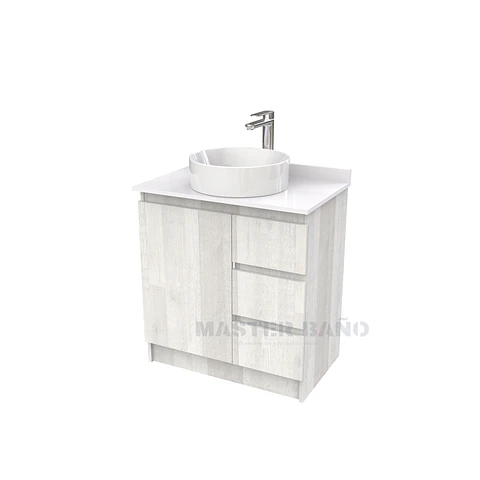 Mueble Vanitorio al piso para lavamanos sobreponer simple de 60 cm M2-630-SPA / Legno