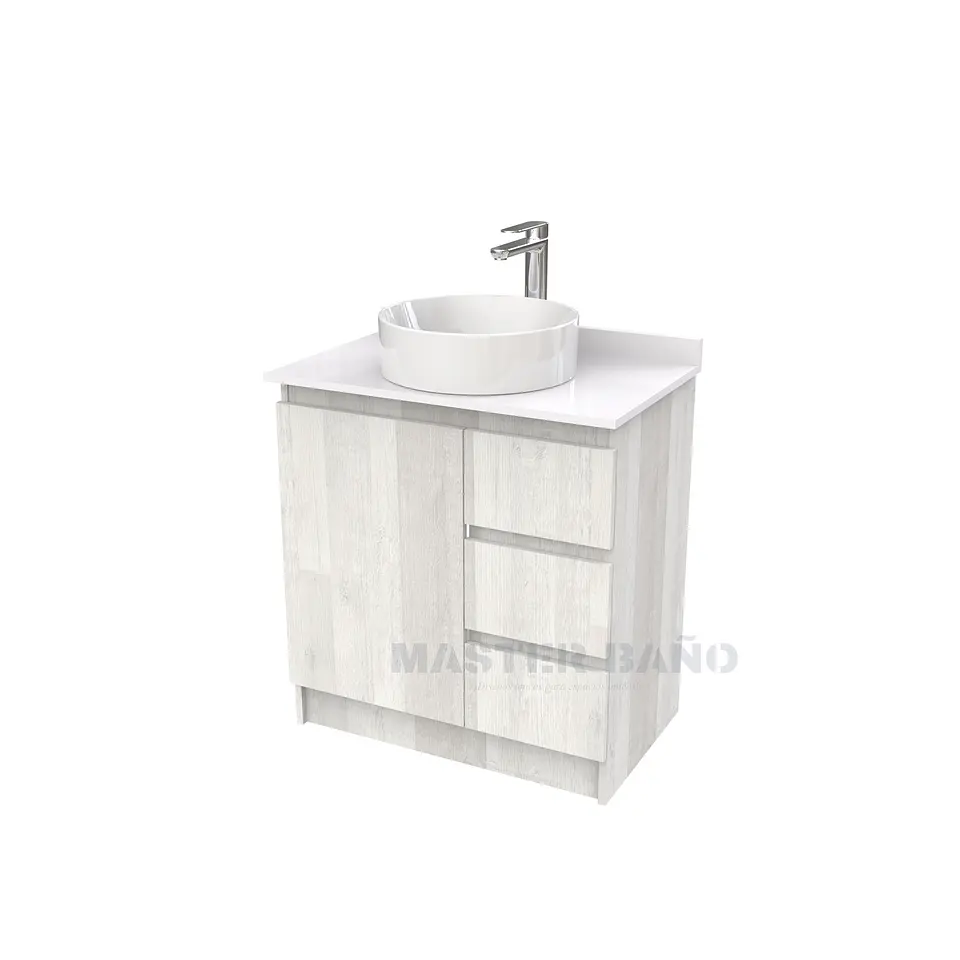 Mueble Vanitorio al piso para lavamanos sobreponer simple de 60 cm M2-630-SPA / Legno 1