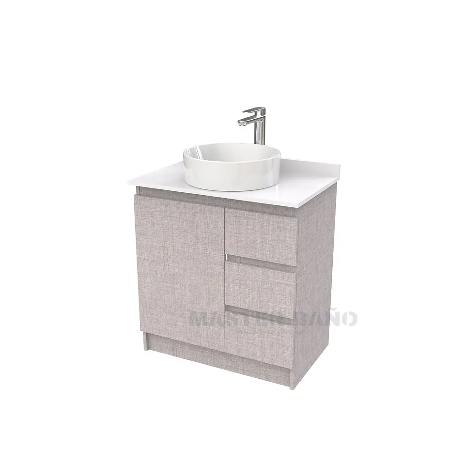 Mueble Vanitorio al piso para lavamanos sobreponer simple de 60 cm M2-630-SPA / Notte 1